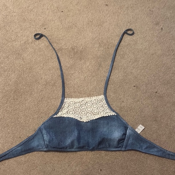 George Blue and White Bikini Top - Picture 1 of 2